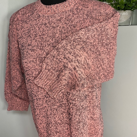 Symbol Over Elbow Knit Pink Sweater - Picture 3 of 6